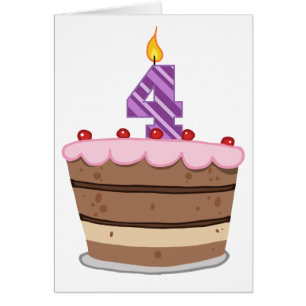 Age 4 on Birthday Cake
