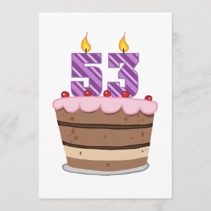 Age 53 on Birthday Cake Card