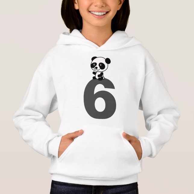 AGE 6 SIX PANDA BEAR T-Shirts (Front)