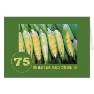 Age 75 Years Stacking Up With Corn Row