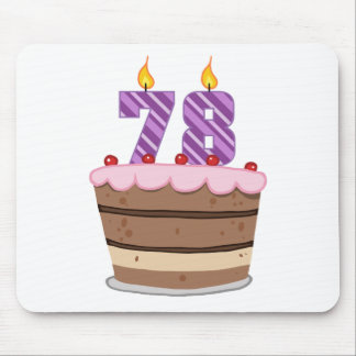 Age 78 on Birthday Cake Mouse Pad