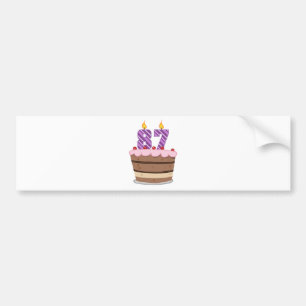 Age 87 on Birthday Cake Bumper Sticker