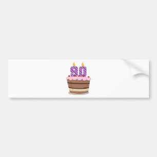 Age 90 on Birthday Cake Bumper Sticker