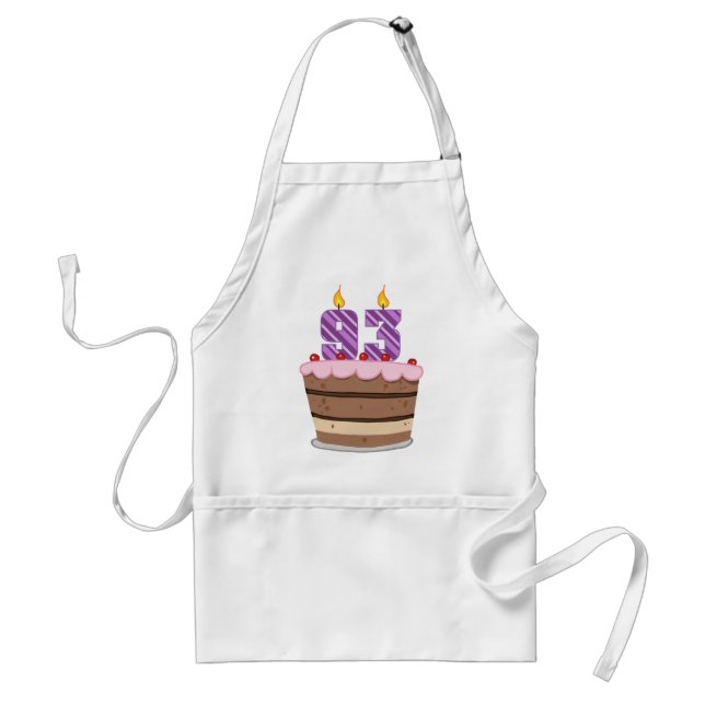 Age 93 on Birthday Cake Standard Apron (Front)