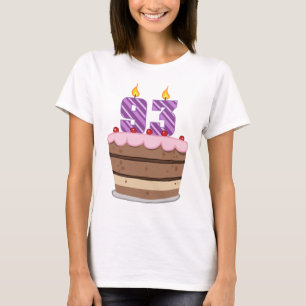 Age 93 on Birthday Cake T-Shirt