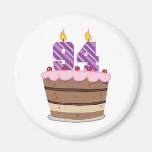 Age 94 on Birthday Cake Magnet