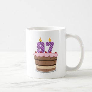 Age 97 on Birthday Cake Coffee Mug