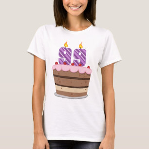 Age 99 on Birthday Cake T-Shirt