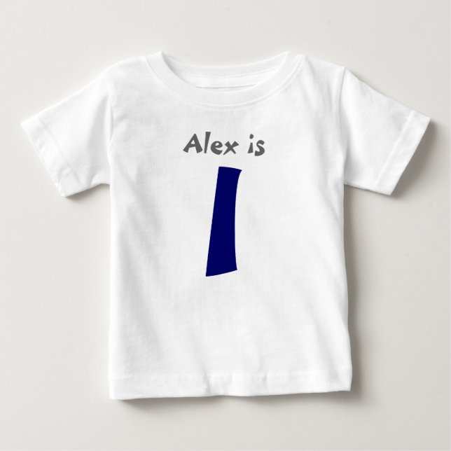Age and Name  Customizable 1st Birthday Tshirt (Front)