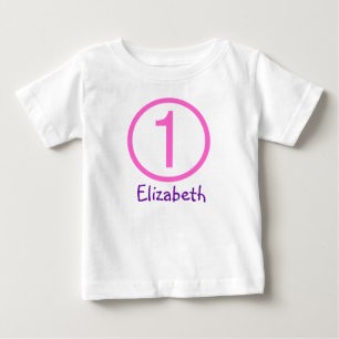 Age and Name Customizable 1st Birthday Tshirt
