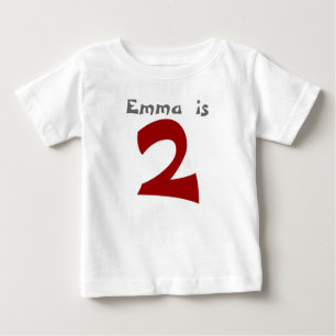 Age and Name  Customizable 2nd Birthday Tshirt
