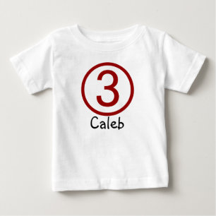 Age and Name Customizable 3rd Birthday Tshirt