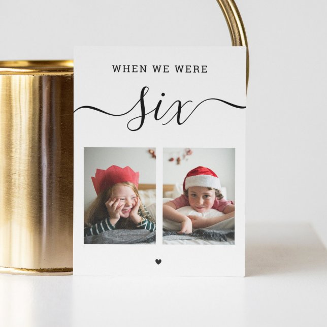 Age and photo. Black and white script wedding Table Number (Creator Uploaded)