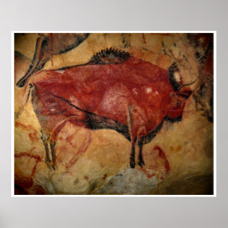 Âge de pierre Altamira Bison Buffalo Poster