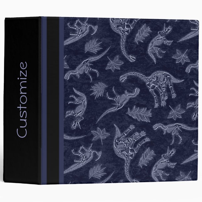 Âge Des Dinosaures Skeleton Motif Classeur (Devant/Côté)