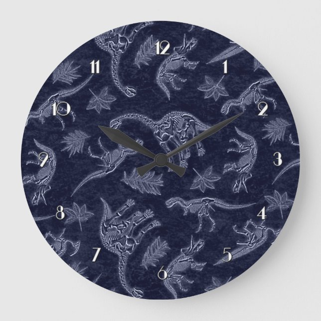 Âge Dinosaures Squelette Motif Horloge 2 (Recto)