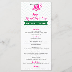 Age Gets Better With Wine Menu