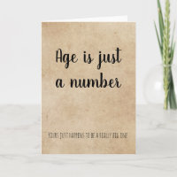 Age is Just a Number Funny Humour Birthday