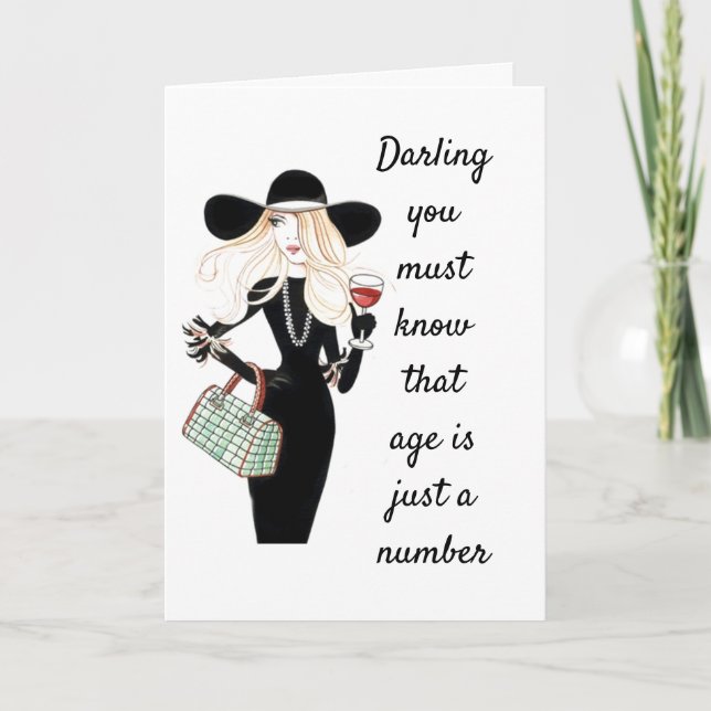 AGE IS *JUST A NUMBER* & WINE CURES CARING CARD (Front)