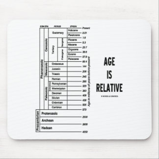 Age Is Relative (Geological Time Humour) Mouse Pad