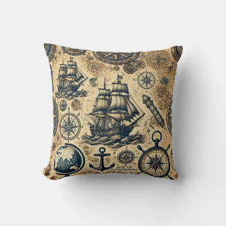 Age of Exploration Cushion: Dreams of Discovery 🌊 Throw Pillow