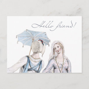 Age of Jane Austen Regency Hello Friend Carte post