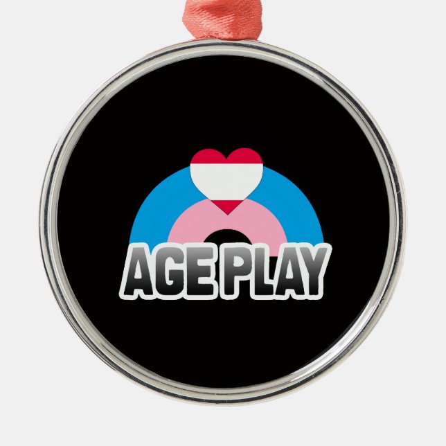 Age Play Pride Metal Ornament (Front)
