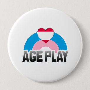 AGE PLAY RAINBOW 4 INCH ROUND BUTTON