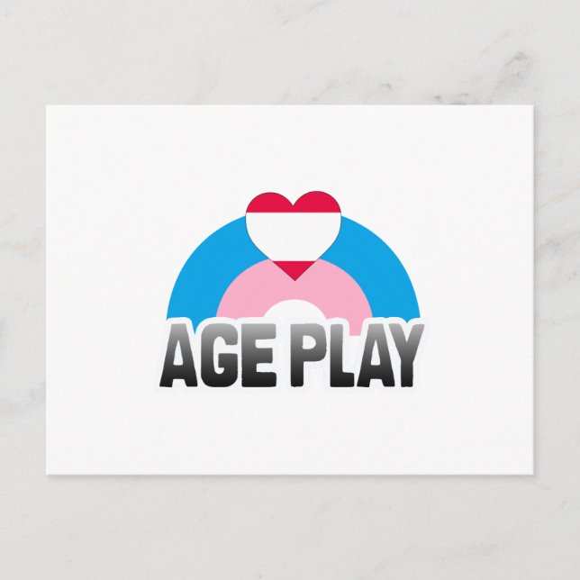 AGE PLAY RAINBOW POSTCARD (Front)