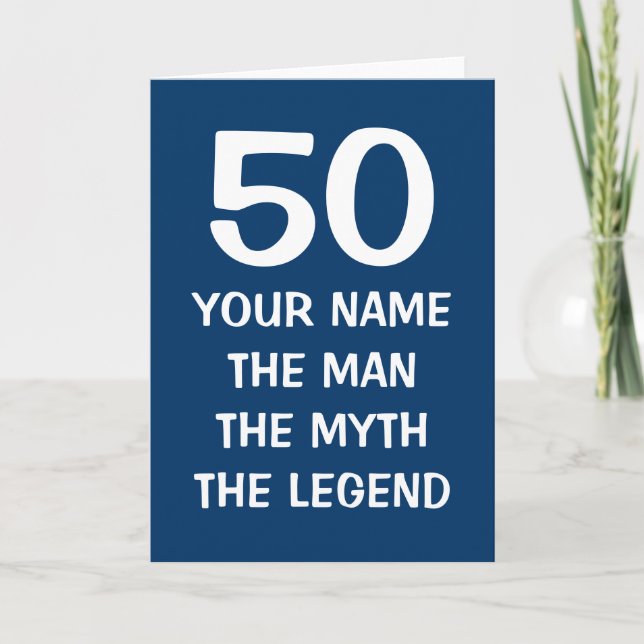 Age specific Birthday card | The man myth legend (Front)