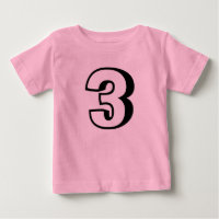 Age three (3)  birthday t-shirts for toddler