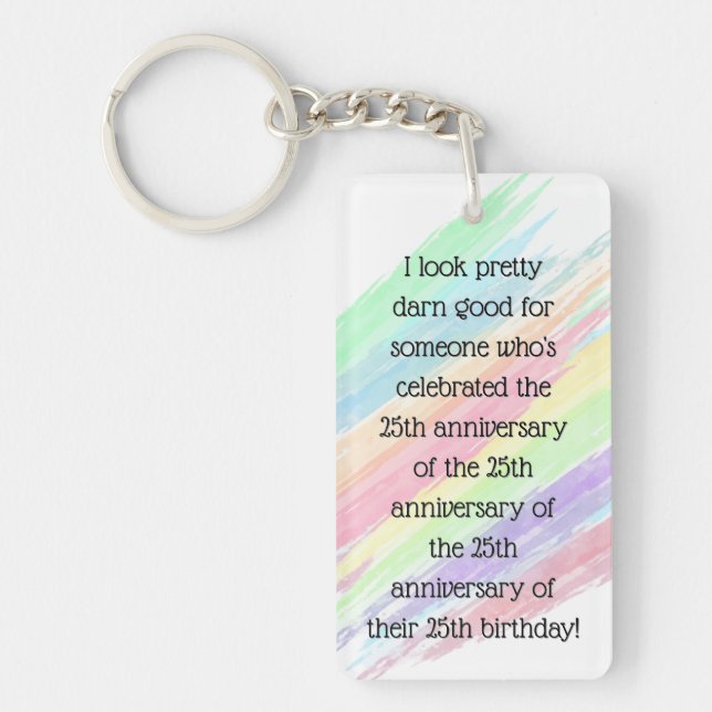 Aged 100 & over keychain (Front)