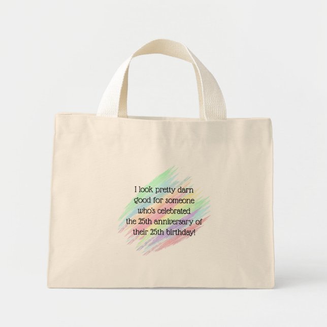 Aged 50 & over mini tote bag (Front)