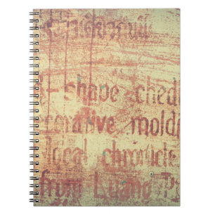 Aged aluminum background notebook