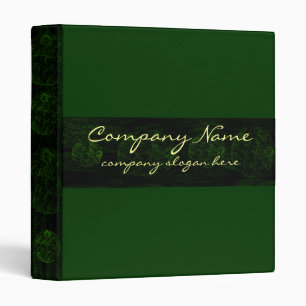 Aged Antique Hunter Green Company Binder