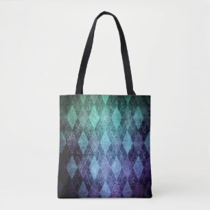 Aged argyle tote bag