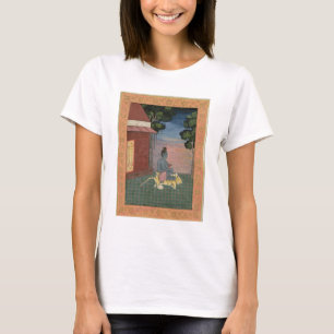 Aged ascetic seated on a tiger skin outside a buil T-Shirt