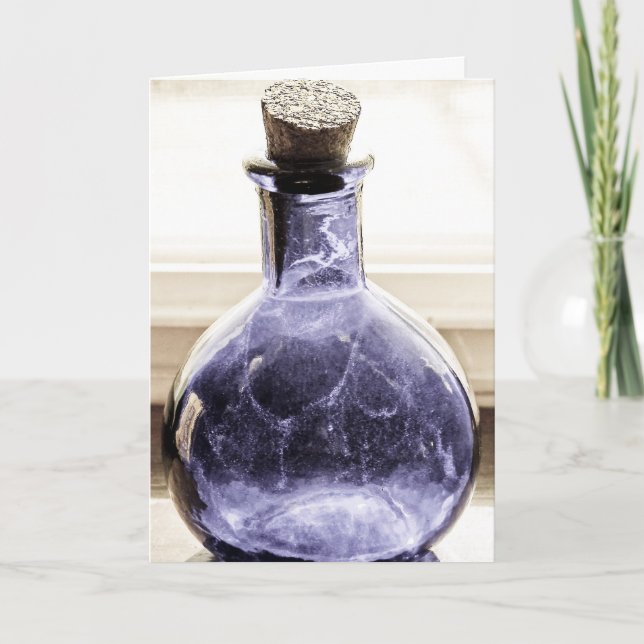 Aged Blue Bottle Card (Front)