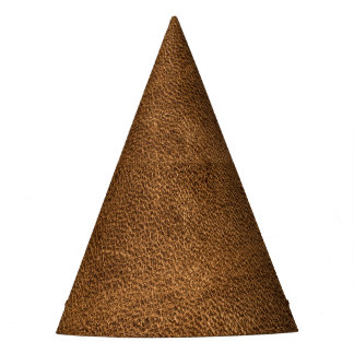 Aged Brown Leather: Classic Texture Party Hat