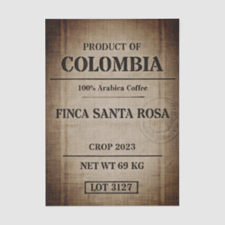 Aged Coffee Sack Typography Design FC9 Decoupage Tissue Paper