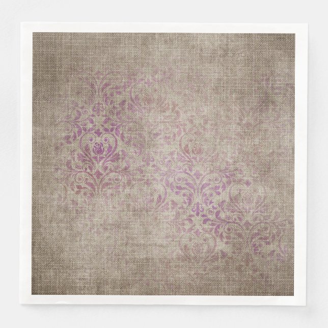 Aged Damask Texture Napkin (Front)