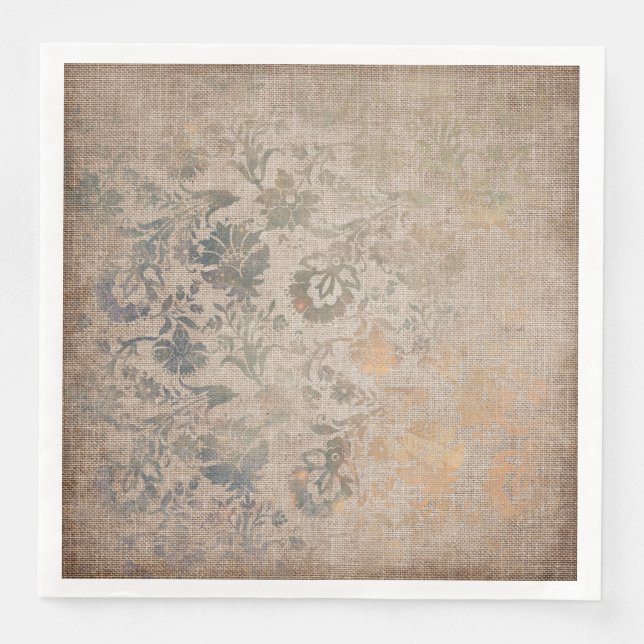 Aged Damask Texture Napkin (Front)