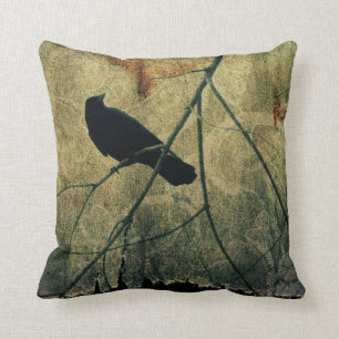 Aged Damask Throw Pillow