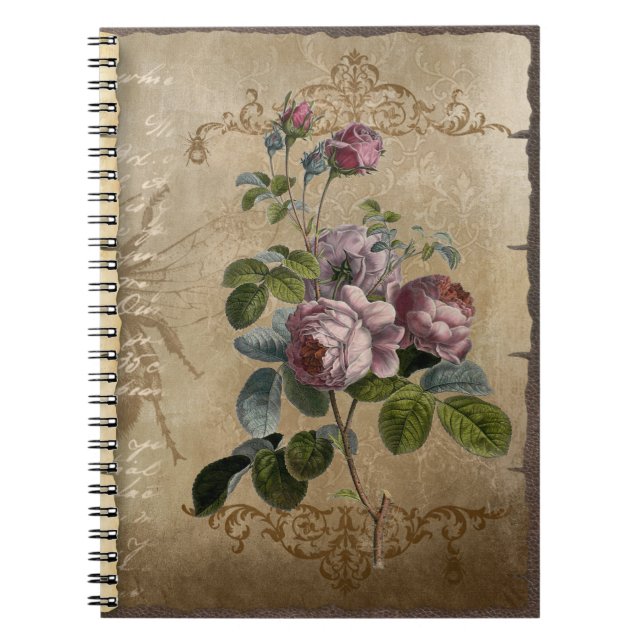 Aged Floral Journal (Front)