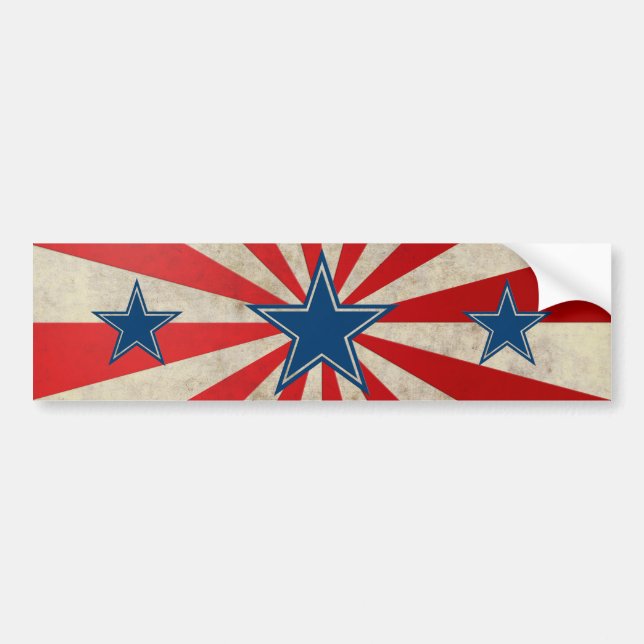 Aged Glory - Red, White and Blue Bumper Sticker (Front)