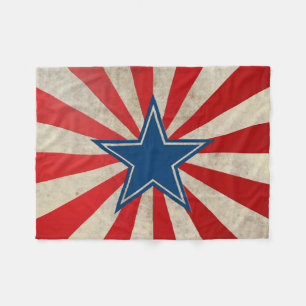 Aged Glory - Red, White and Blue Fleece Blanket
