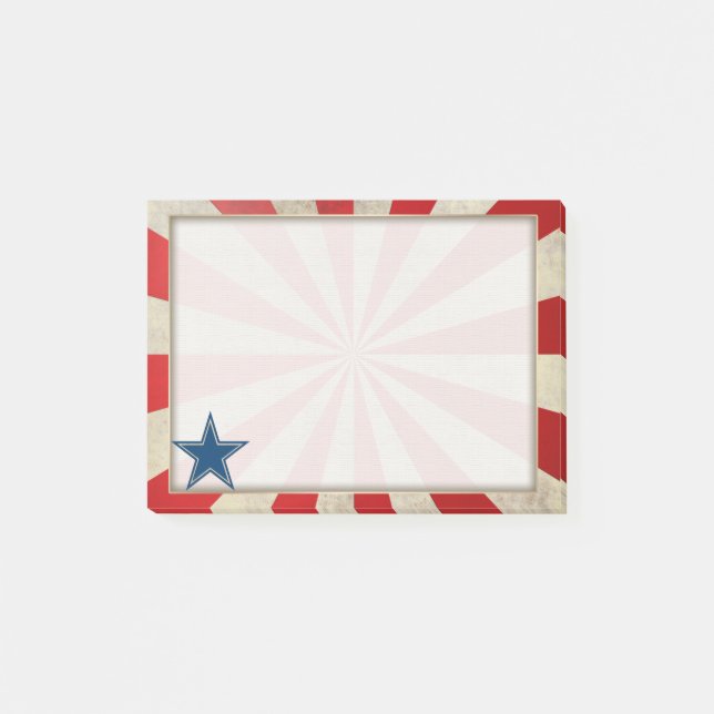 Aged Glory - Red, White and Blue Post-it Notes (Front)