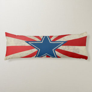Aged Glory - Red, White and Blue Stars and Stripes Body Pillow