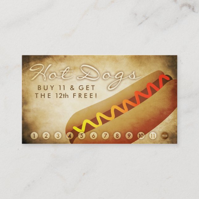 aged hot dogs loyalty card (Front)