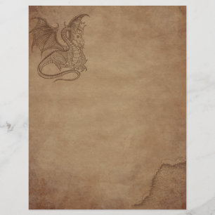 Aged paper - Dragon